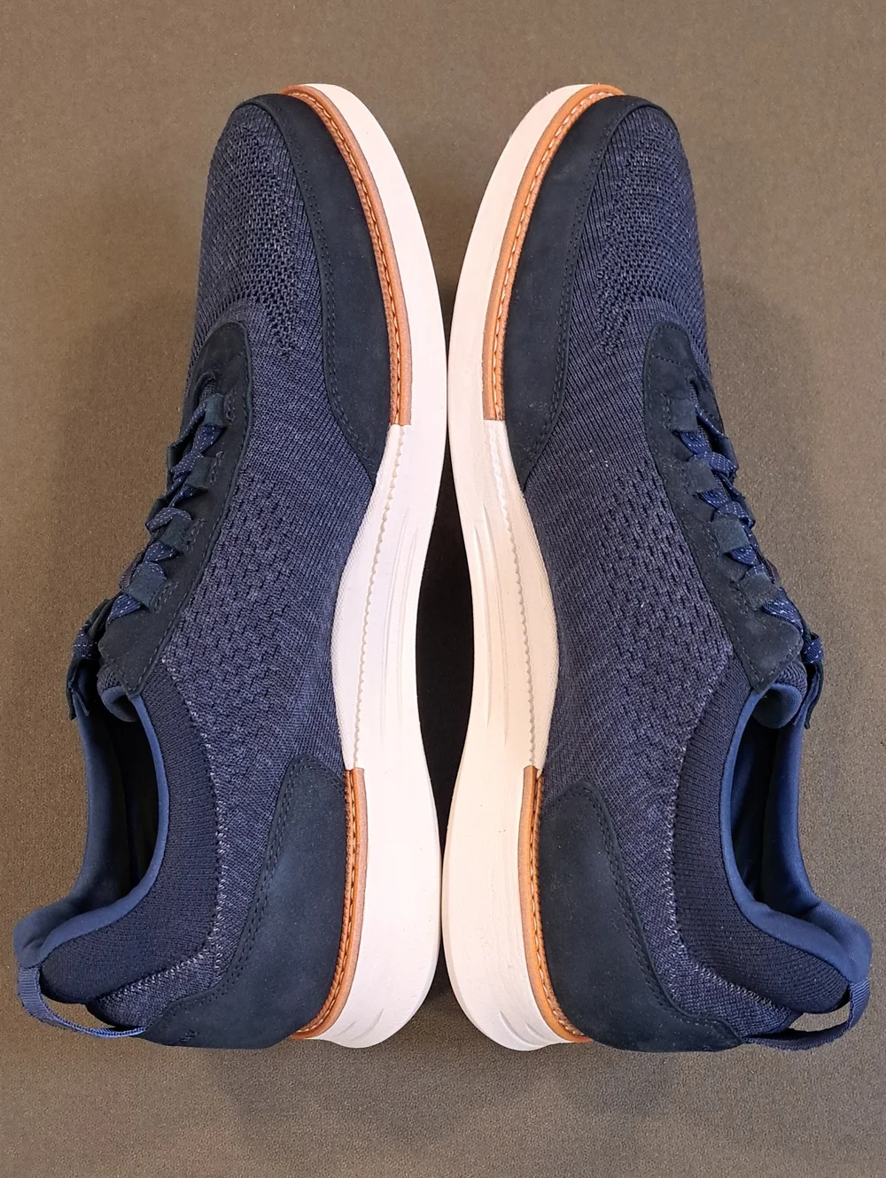 Florsheim Launch Knit Elastic Lace Moc Toe Slip On - Color: Navy - Size: 12